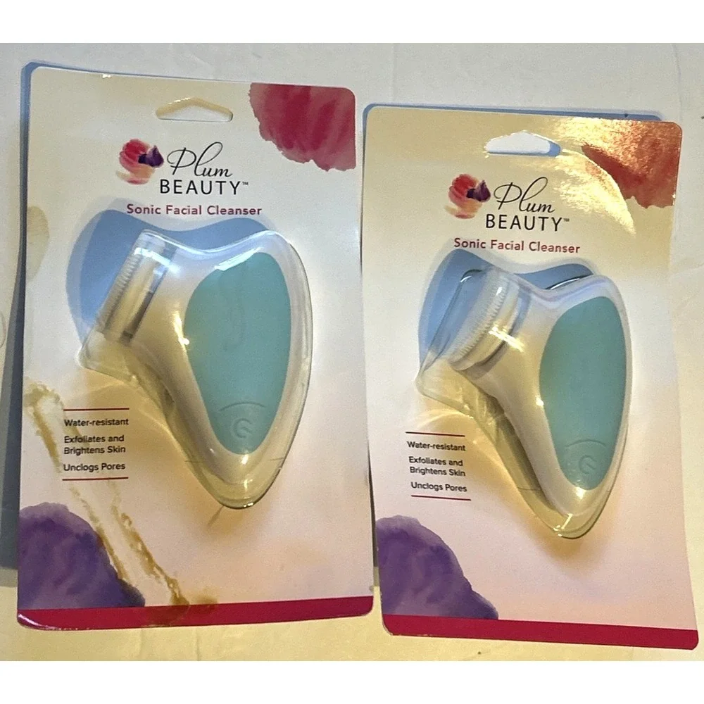Sonic Facial Cleanser Deeply Cleanses & unclogs Pores 2 Speed Settings Lot Of 2